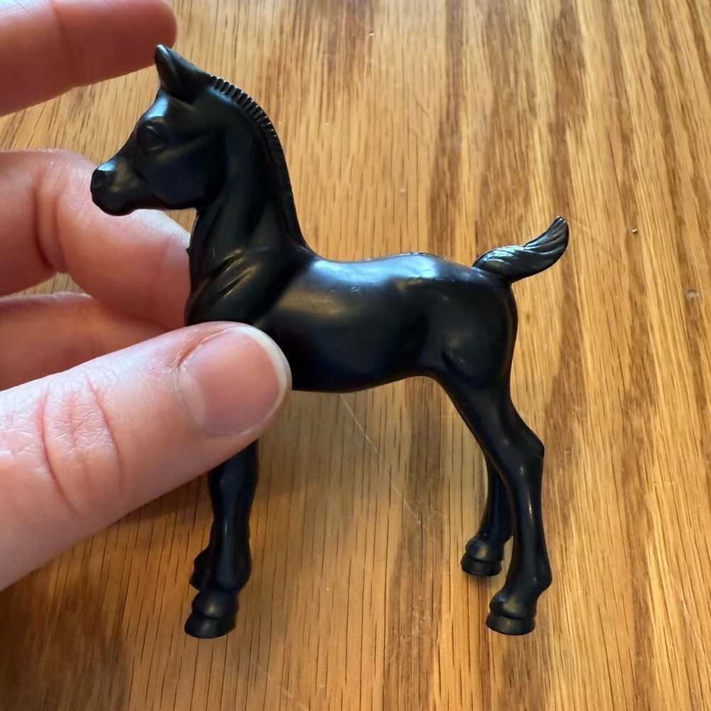Set of 2 Vintage Black Foals